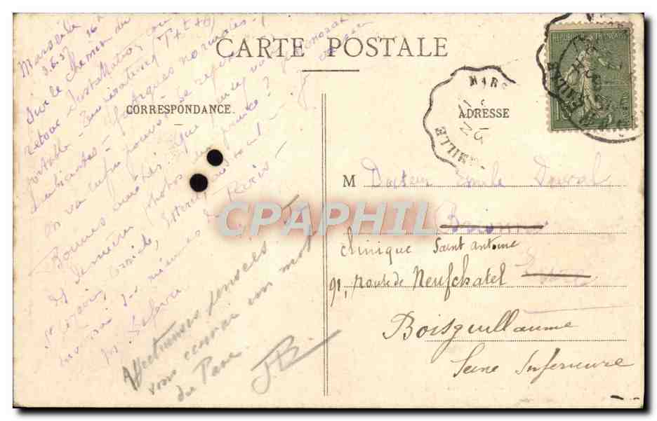 CPA Environs d'Hyeres Presqu'ile de Giens La Badine — Rückseite