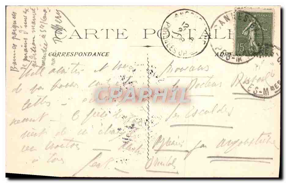 CPA Cannes Ile St Honorat Pins et chateau fort — Rückseite