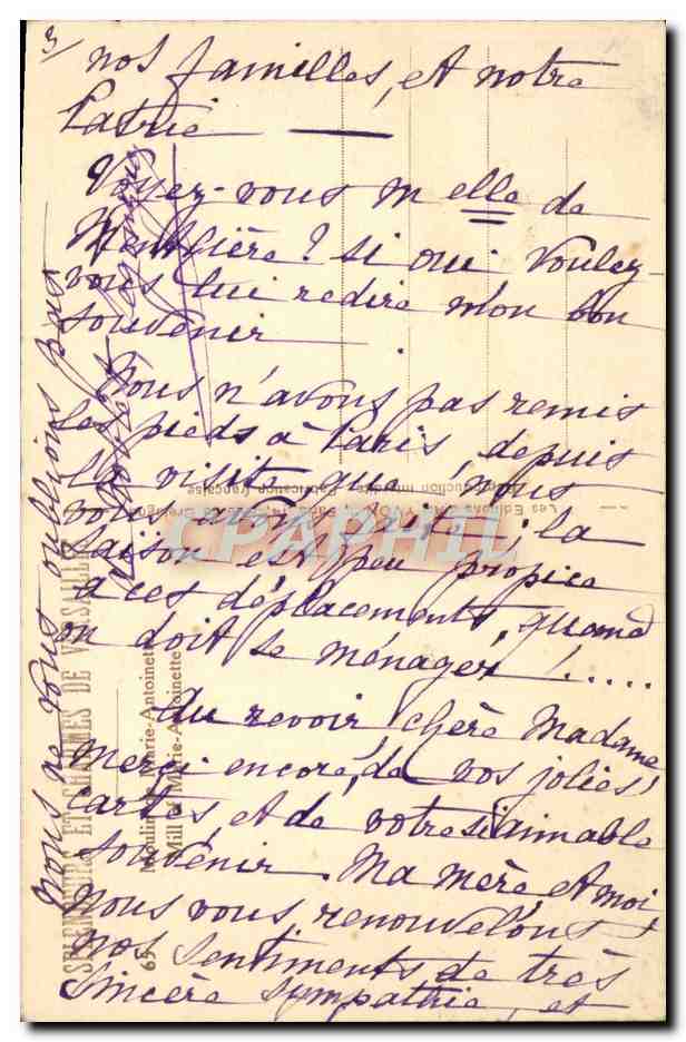 CPA Versailles Moulin de Marie Antoinnette — Verso