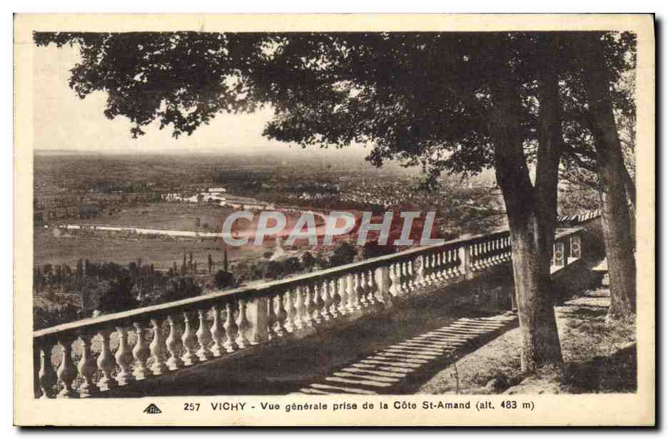 CPA Vichy Vue generale prise de la Cote St Amand 