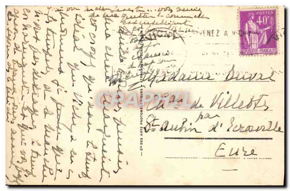 CPA Vichy Vue generale prise de la Cote St Amand  — Rückseite