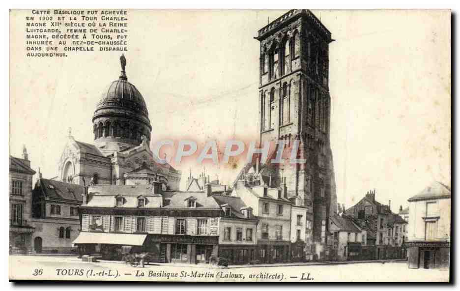 CPA Tours La Basilique St Martin