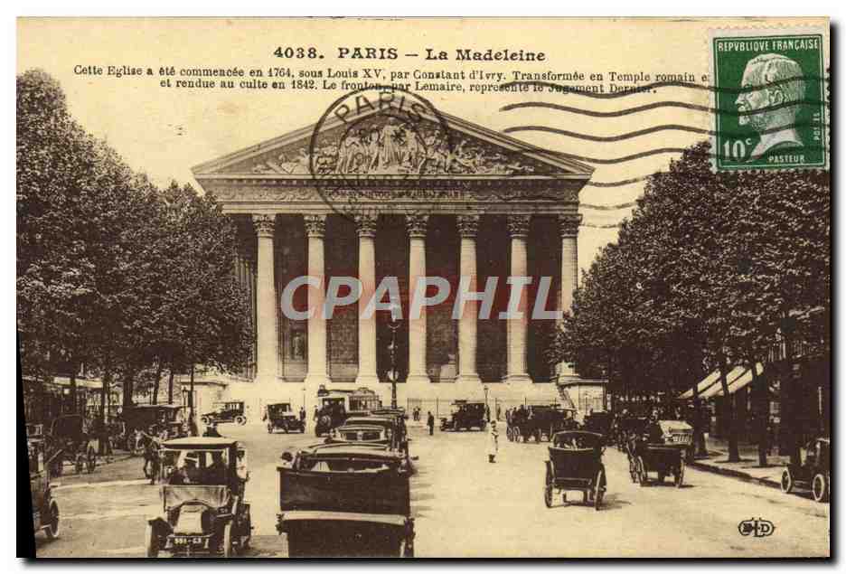 CPA Paris La Madeleine Automobile