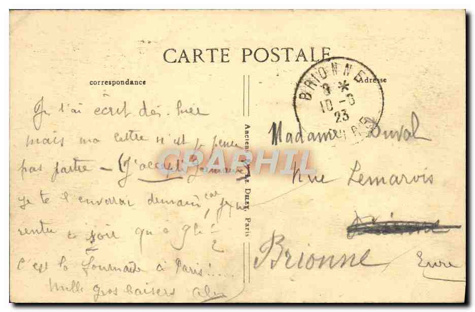 CPA Paris La Madeleine Automobile — Rückseite