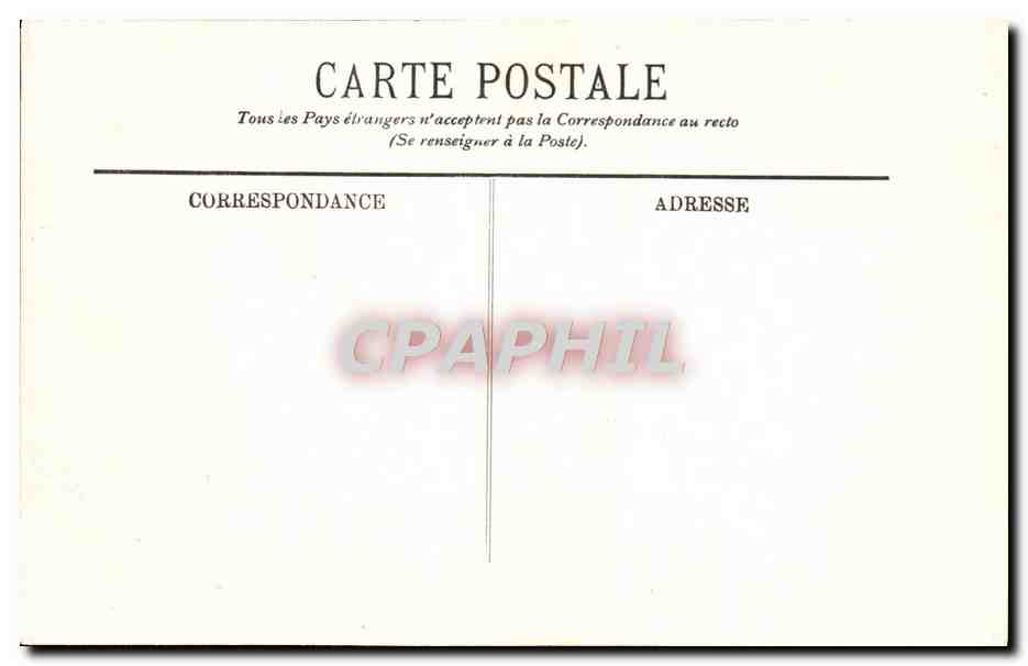 CPA Paris Monument Pasteur et les Invalides  — Verso