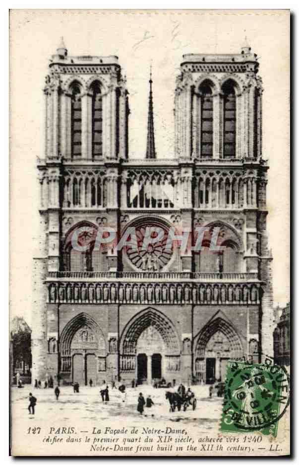 CPA Paris La Facade de Notre Dame 
