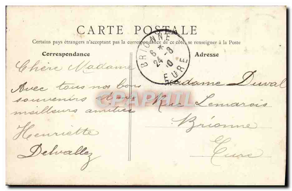 CPA Asnières Hotel de Ville  — Rückseite