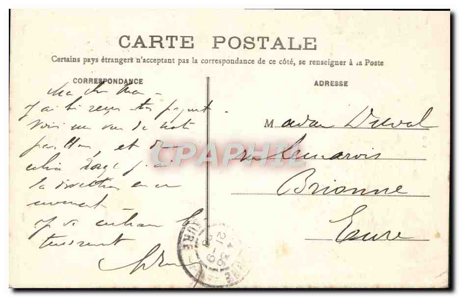 CPA Paris Hopital Trousseau Pavillon des Internes Infirmiere — Rückseite