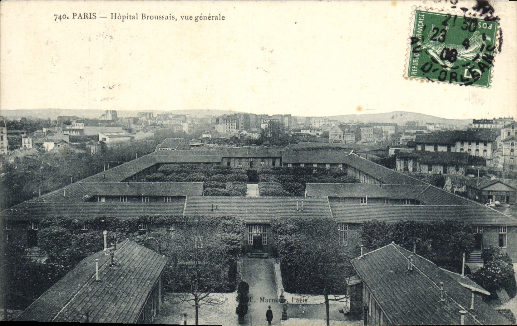 CPA Paris Hopital Broussais Vue Generale