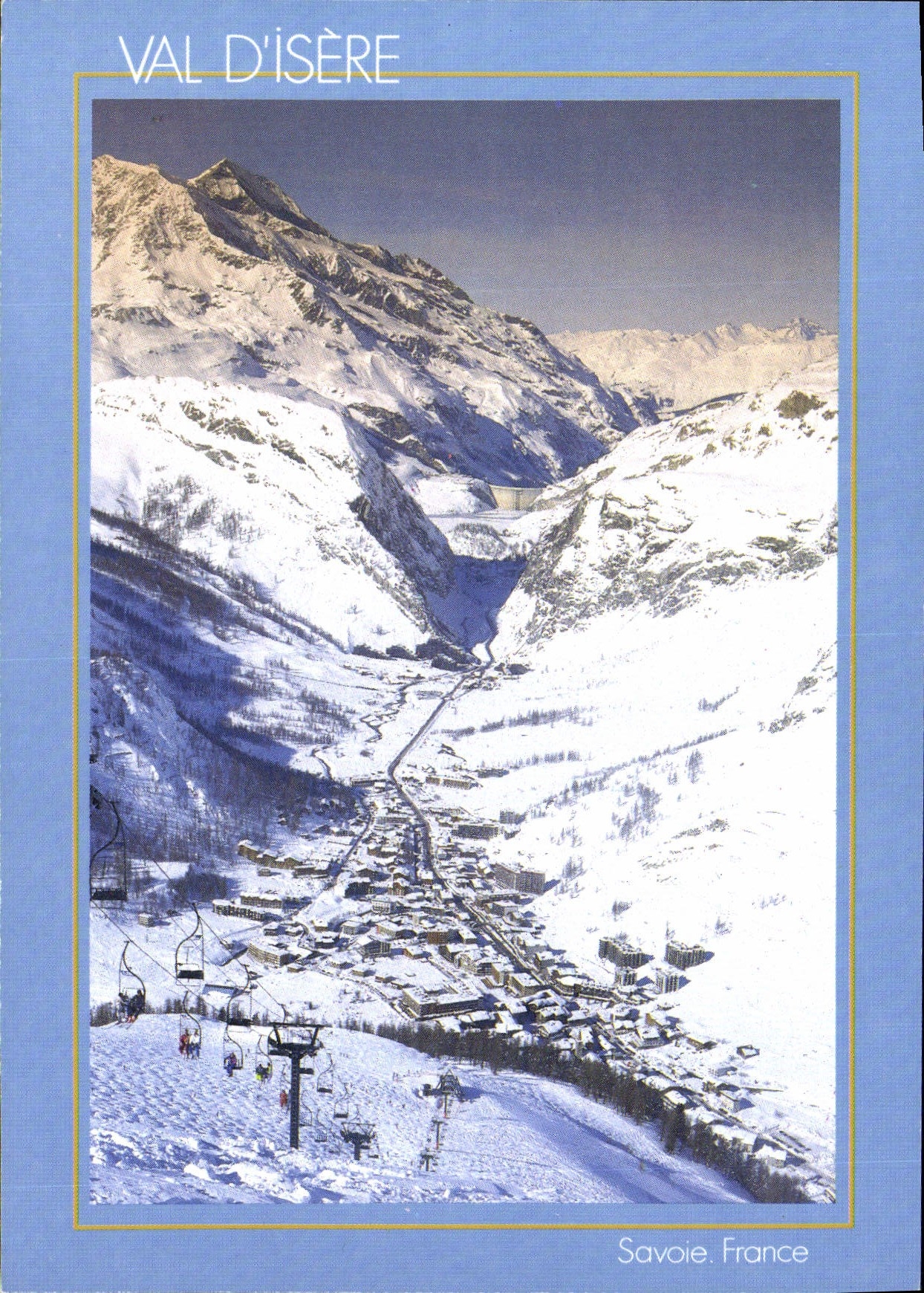 Val d'Isère — Allgemeiner Blick, der Chevril-Staudamm von der Tête de Solaise — Images de Savoie, Erstellung RGO