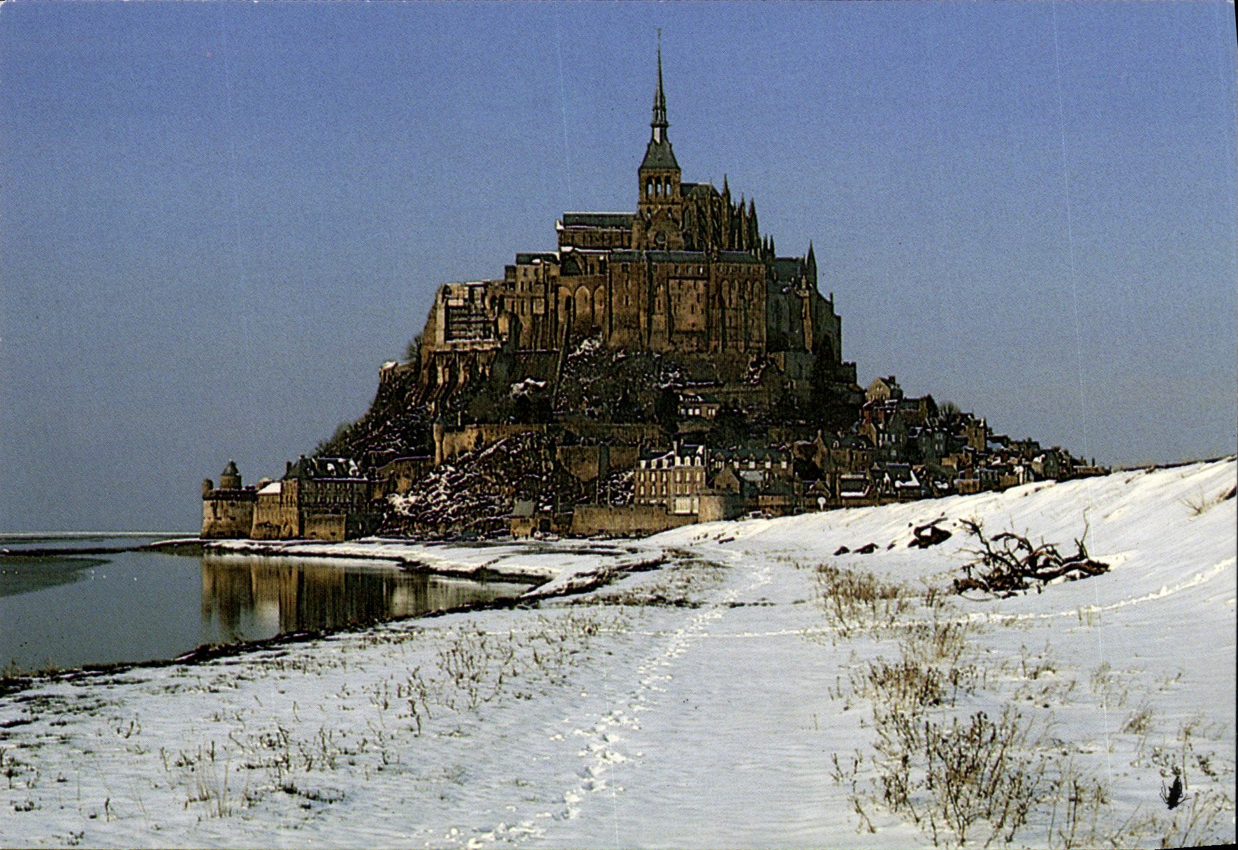CPM Le Mont Saint michel en hiver