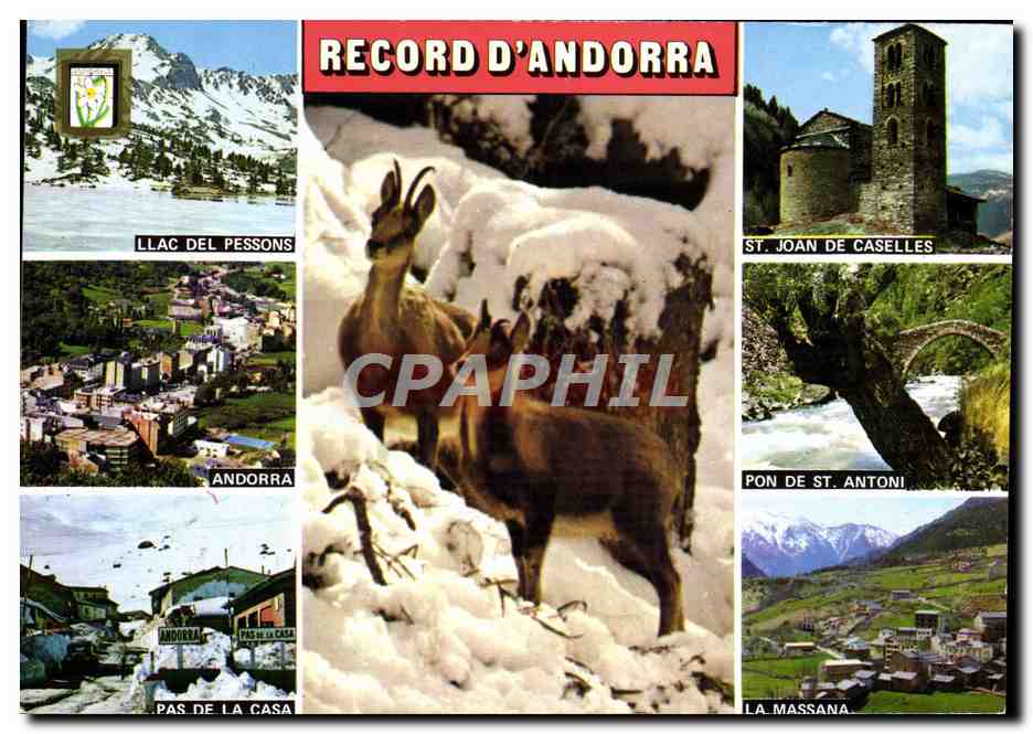 CPM Record D'Andorra St Joan De Caselles Pessons Andorre 