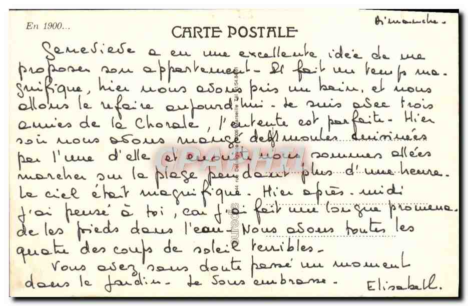 VILLERS-sur-MER — Sur la plage — vlm 9 — Rückseite