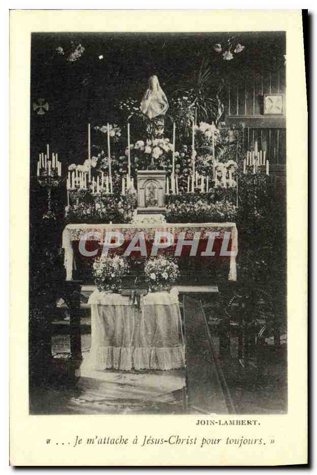 Intérieur d'une église — Autel décoré — Join-Lambert