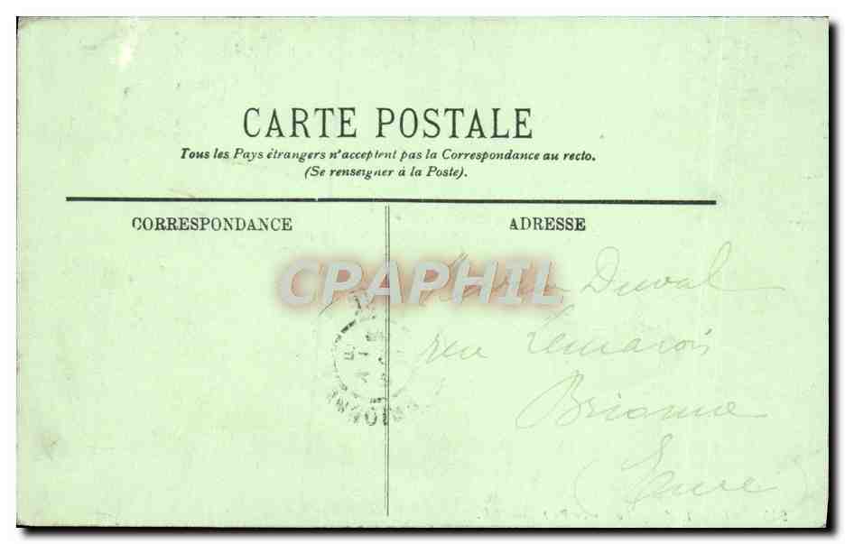 CPA Biarritz Rocher De Basta — Verso