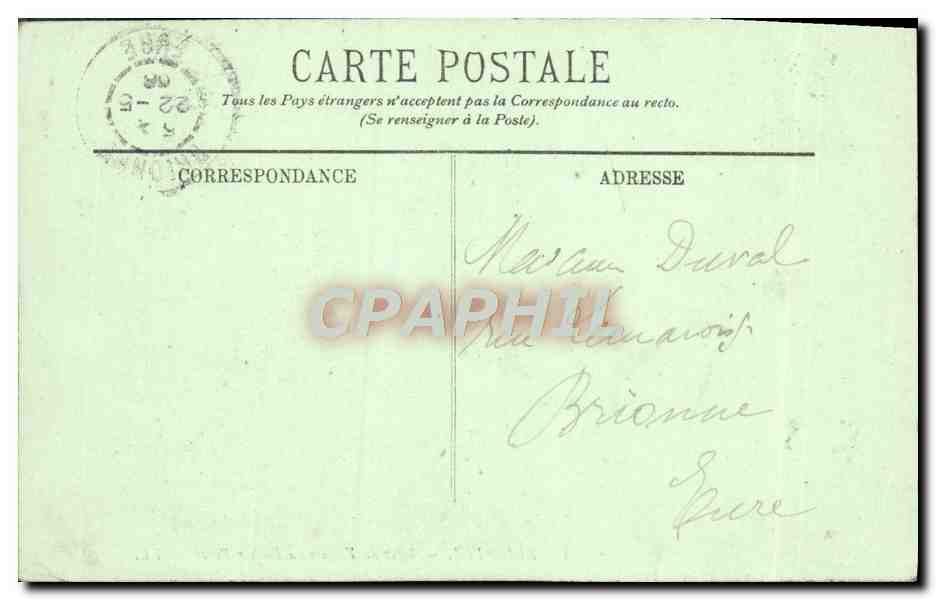CPA Biarritz Effet De Vagyes Au Rocher Perce — Verso