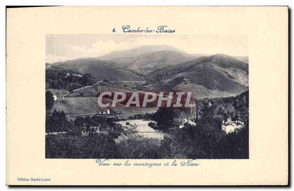 CPA Cambo Les Bains Vue sur les montagnes et le Nive
