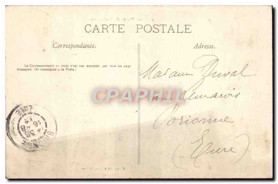 CPA Route De Pralognan — Rückseite