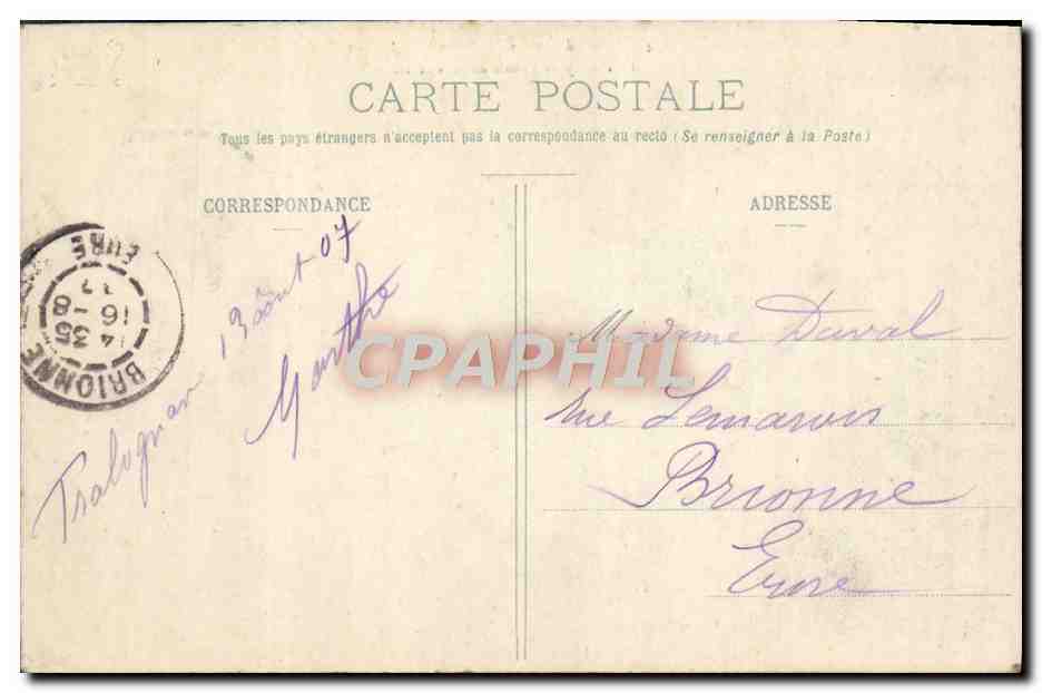 CPA Route De Brides Les Bains A Pralognan Le Planay et pointe de la Vuzelle — Rückseite