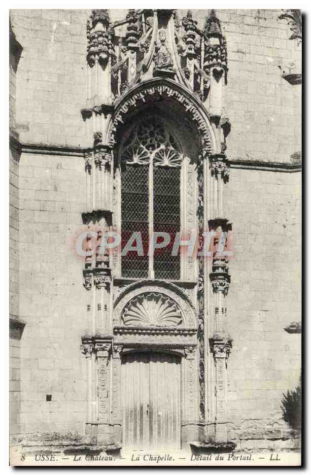 CPA Usse Le Chateau La Chapelle Detail Du Portail