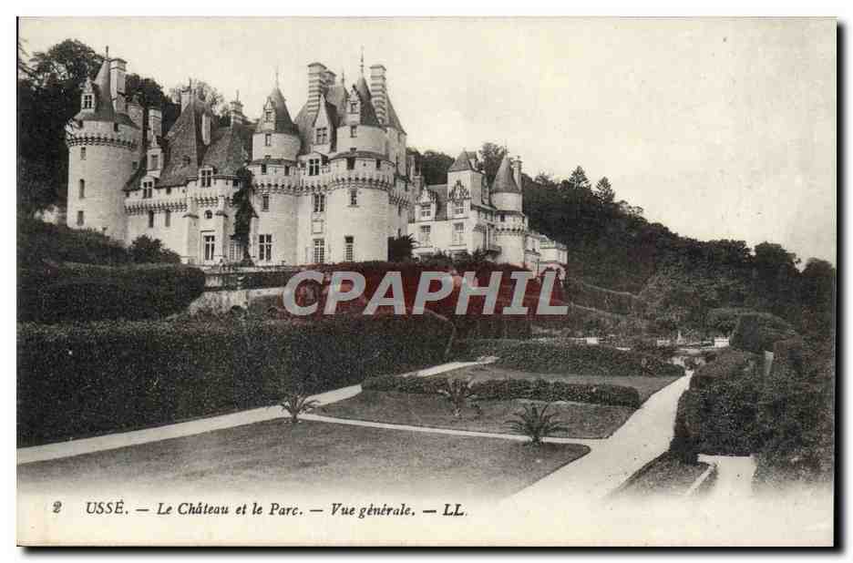 CPA Usse Le Chateau et le parc Vue generale