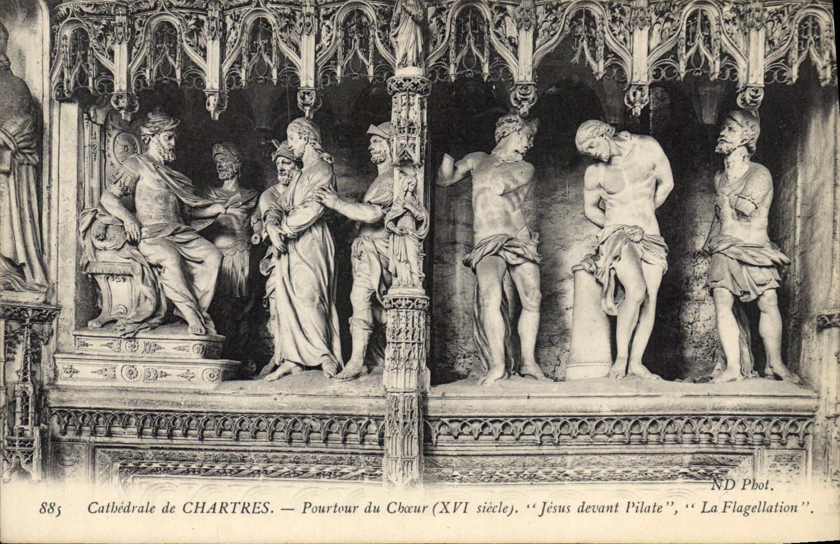 CPA Cathedrale De Chartres Pourtour Du Choeur Jesus devant Pilate La Flagellation