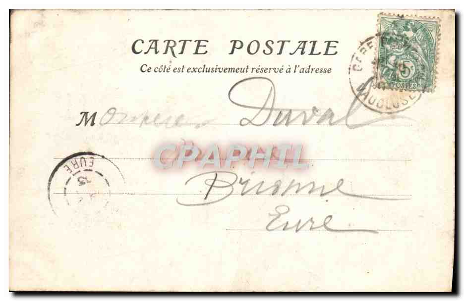 CPA Cannes Boulevard De La Croisette — Rückseite