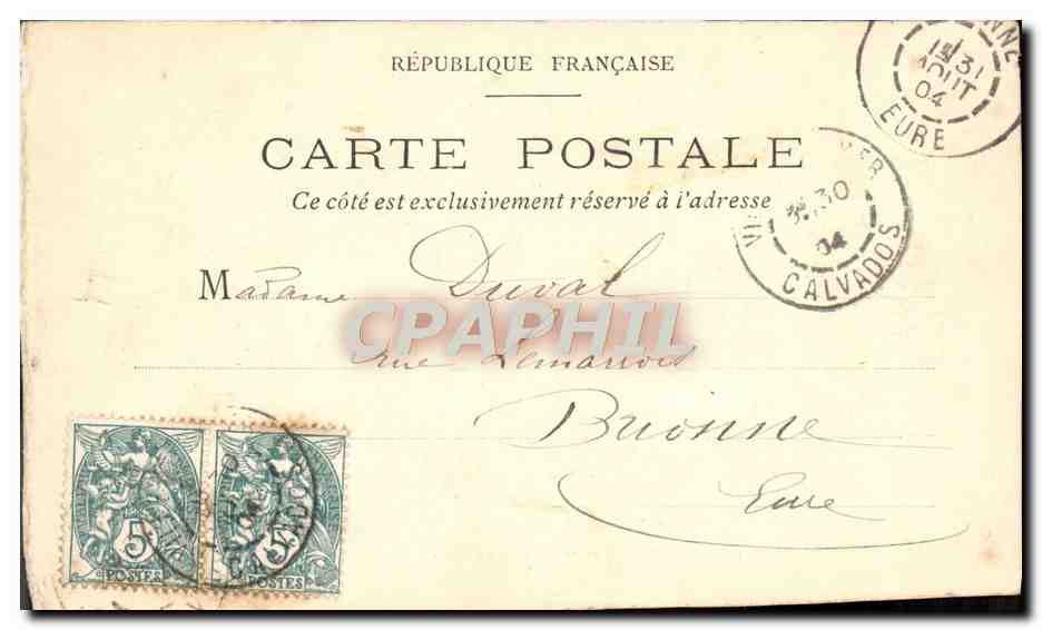CPA Chateau D'Azay Le Rideau — Verso
