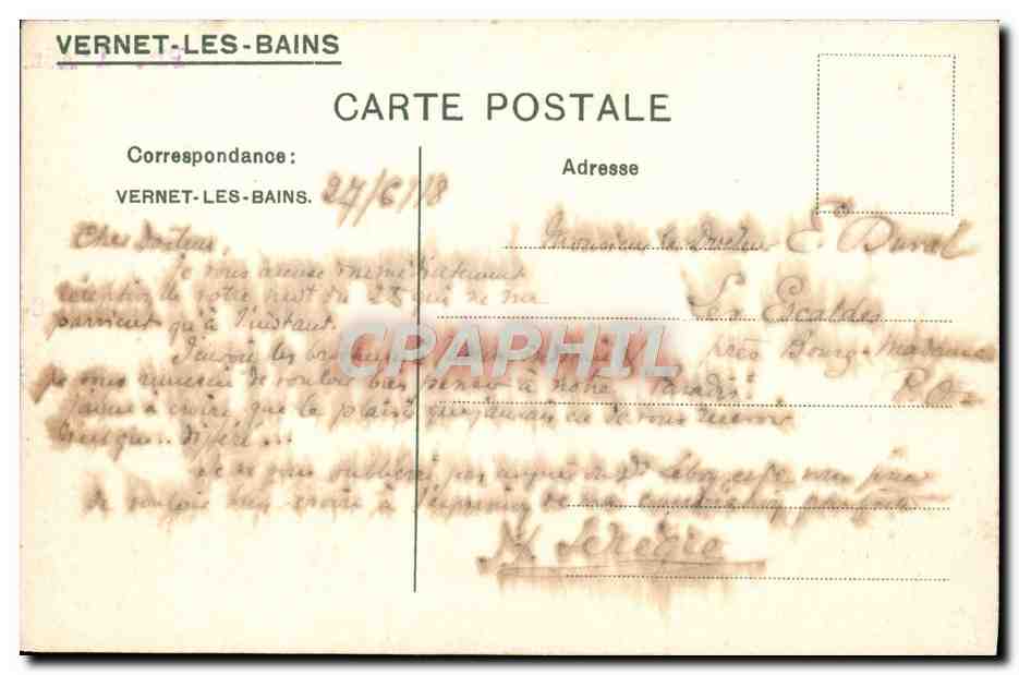 CPA Vernet Les Bains Le Paradis Des Pyrenees Vue generale de l'etablissement thermal — Rückseite