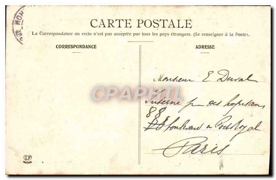 CPA Luchon Entree De La Vallee de l'Arboust au dessus de Luchon — Rückseite