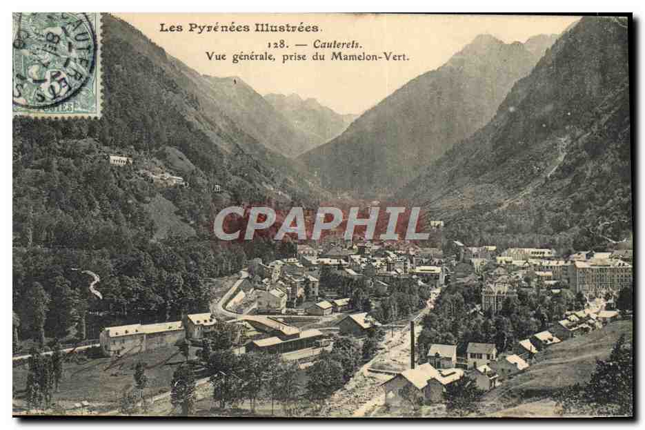 Cauterets — Vue générale, prise du Mamelon-Vert — Les Pyrénées Illustrées, n° 128