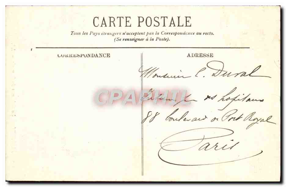 CPA Biarritz Un Coin sous Les Tamaris — Verso