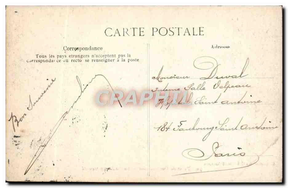 Forêt de Fontainebleau — La Roche qui tremble — Collection des Galeries Melunaises, n°72 — Verso