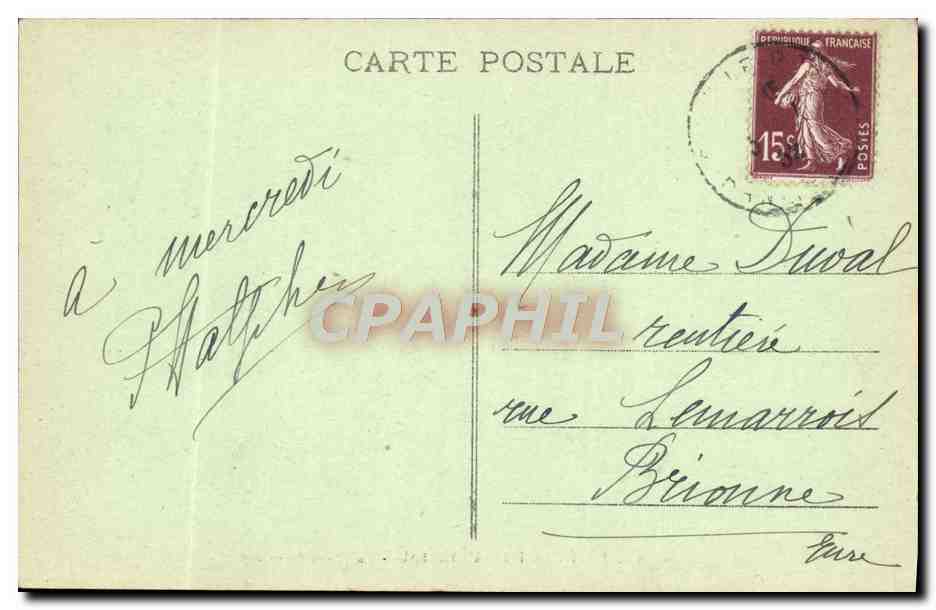 Forêt de Fontainebleau — Eine Waldallee — Verlag S.T. n° 195 — Rückseite