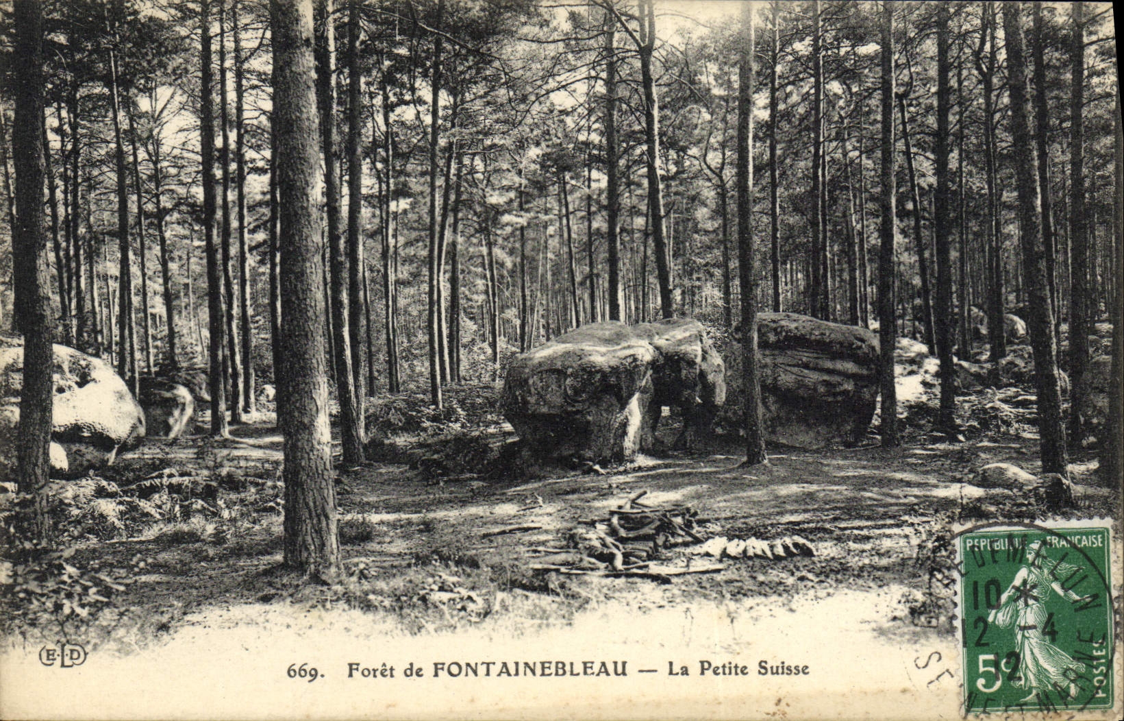 Wald von FONTAINEBLEAU — Das kleine Schweizerland — E.P.D. n°669
