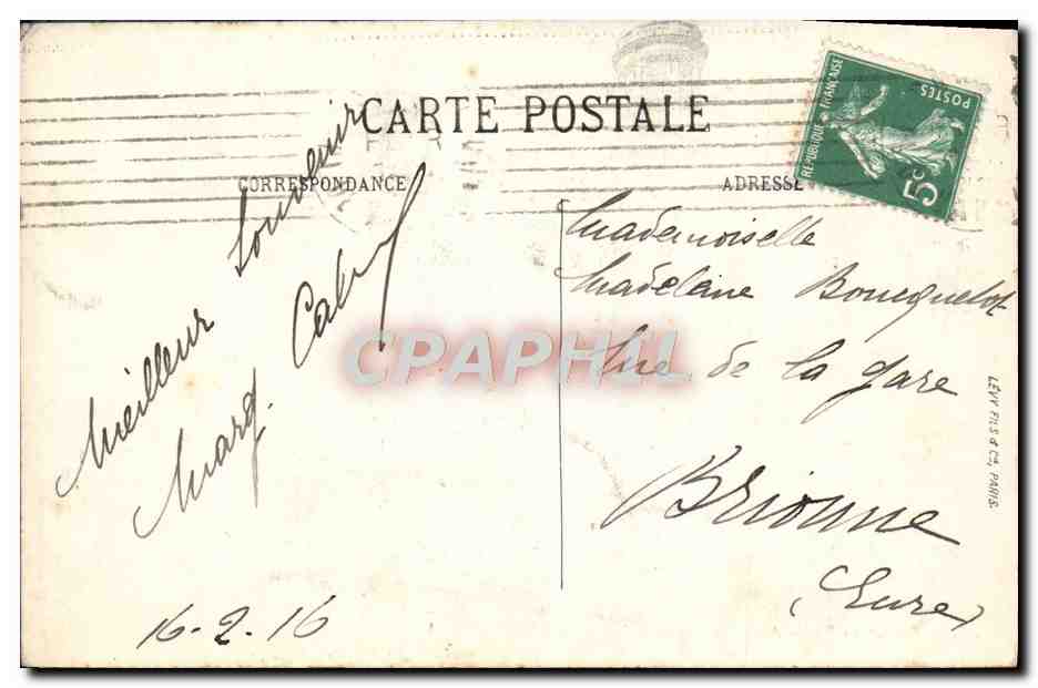 CPA Paris Saint Supice Et La Place — Rückseite