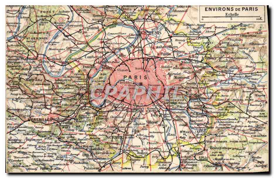 Environnements de Paris — carte géographique — Éditions A. Quantin, Paris