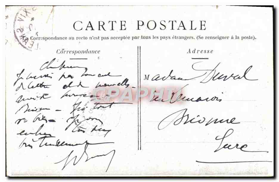 CPA Paris Hopital Corchin Rue du Faubourg Saint Jacques  — Verso