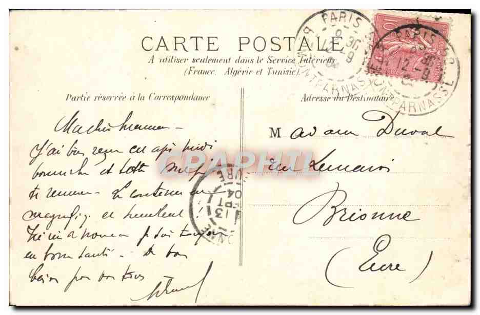 CPA Paris Hospice des Enfants Assistes — Rückseite