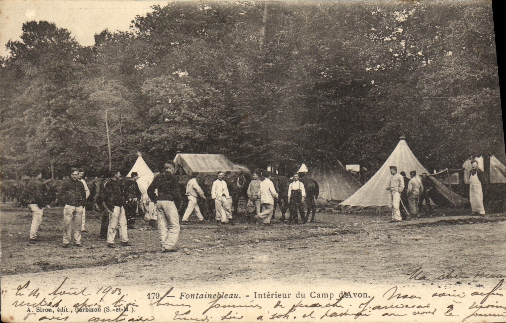 Fontainebleau — Interior del Campo d'Avon — A. Siron, Barbizon (S.-et-M.)