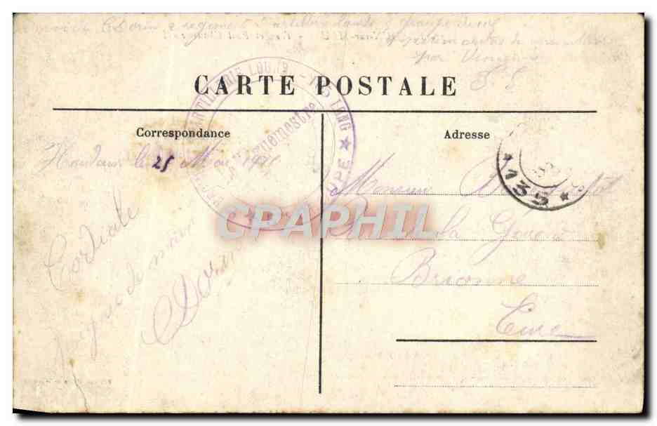 CPA Verdun Sur Meuse Tour et Pont Chaussee — Rückseite