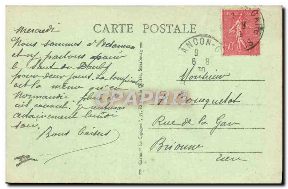 CPA Besancon Les Bains Porte Noire et Basilique Saint Jean — Rückseite