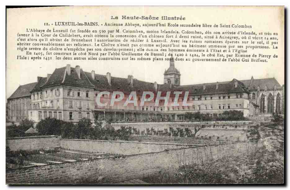 CPA Luxeuil les Bains Ancienne Abbaye Ecole secondaire libre de Saint Colomban