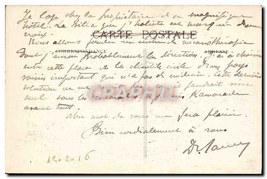 LUXEUIL-les-BAINS — Hôtel Modern (Partie arrière) — A. David, Luxeuil — Verso