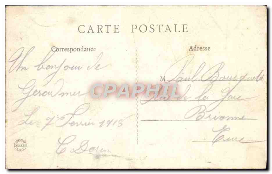 CPA Vesoul Un Coin des Promenades  — Rückseite