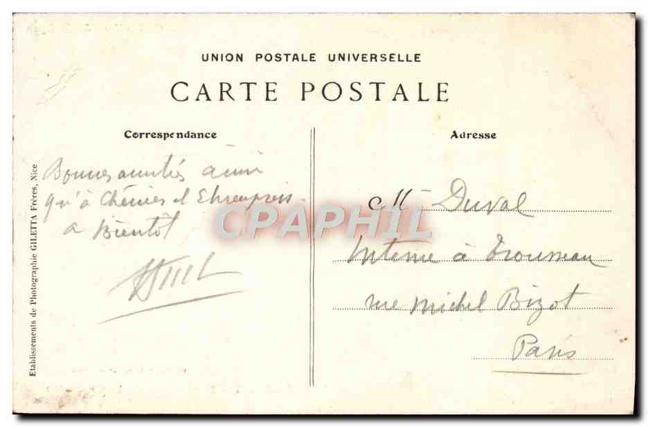 CANNES — Boulevard de la Croisette — Edition Giletta, phot. Nice, n° 442 — Reverso