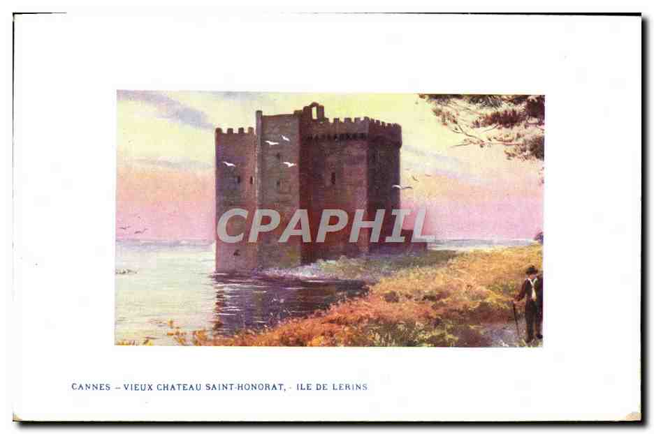 CPA Cannes Vieux Chateau Saint Honorat Ile de Lerins