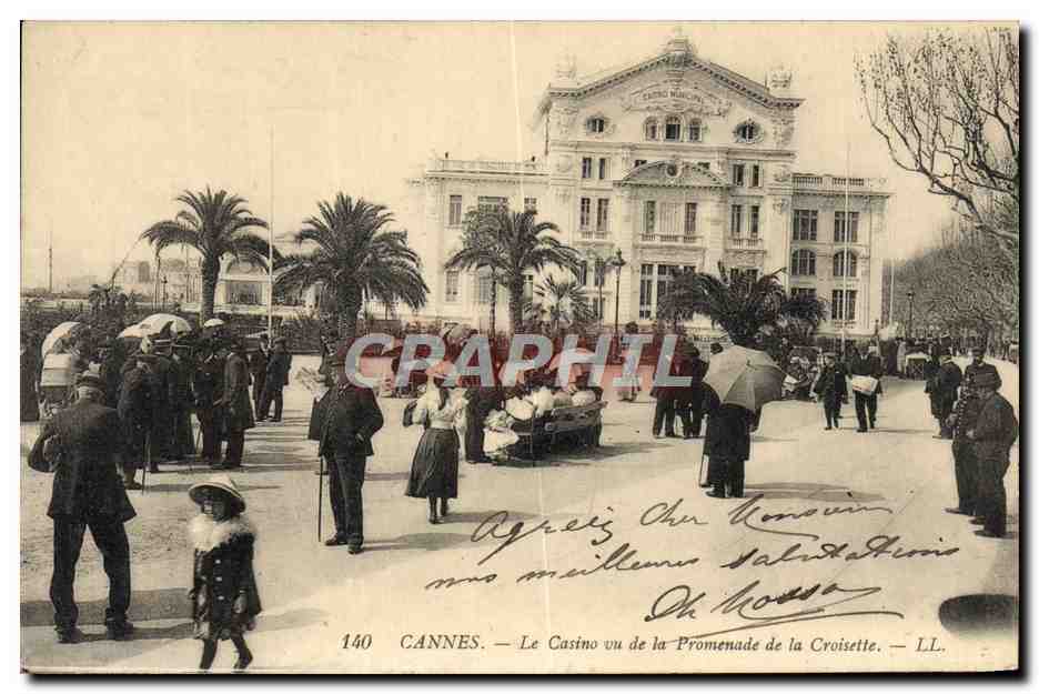 CPA Cannes Le Casino Vu de la Promenade de la Croisette