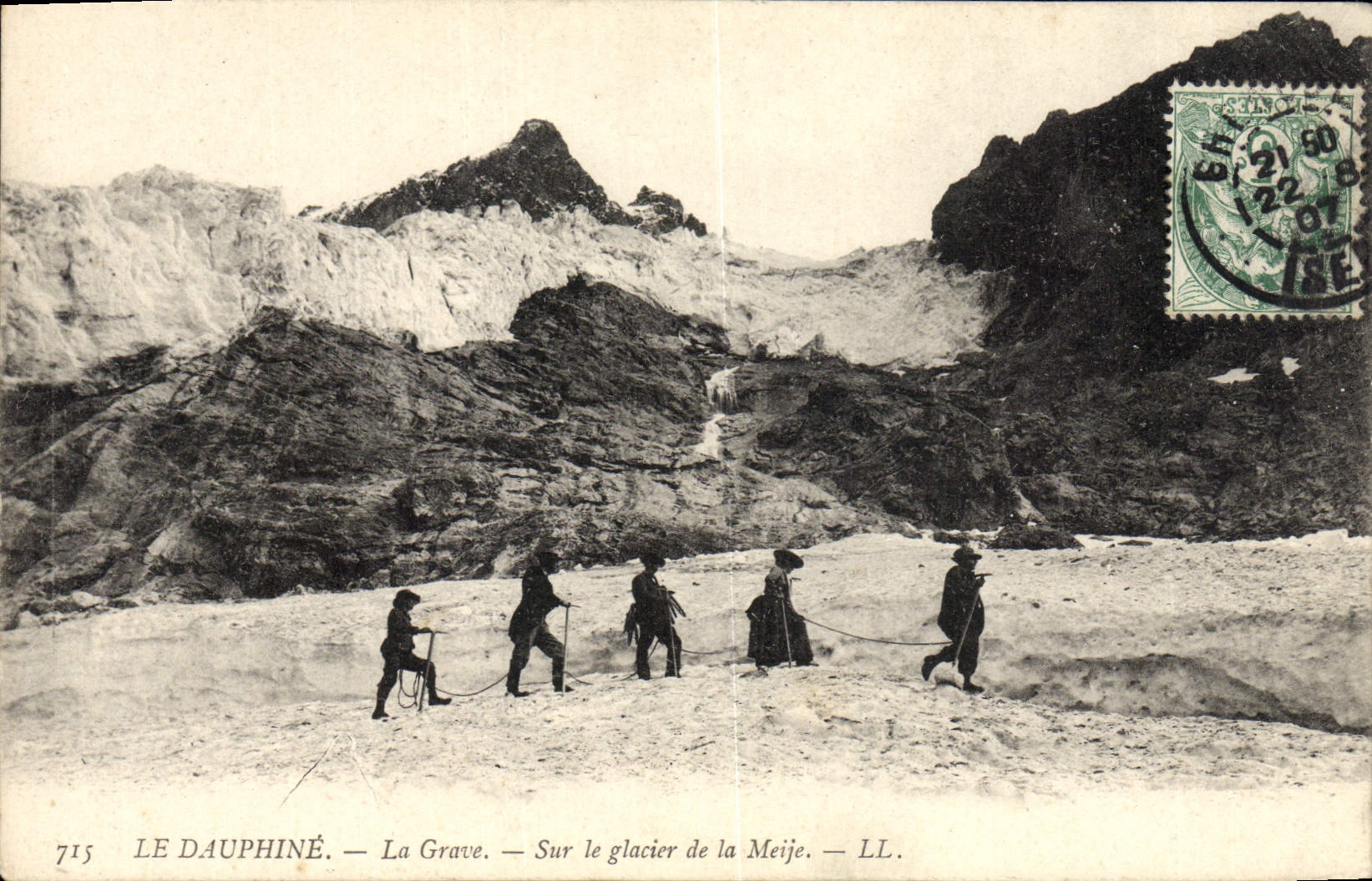 Le Dauphiné — La Grave — Auf dem Gletscher der Meije — LL. — N° 715