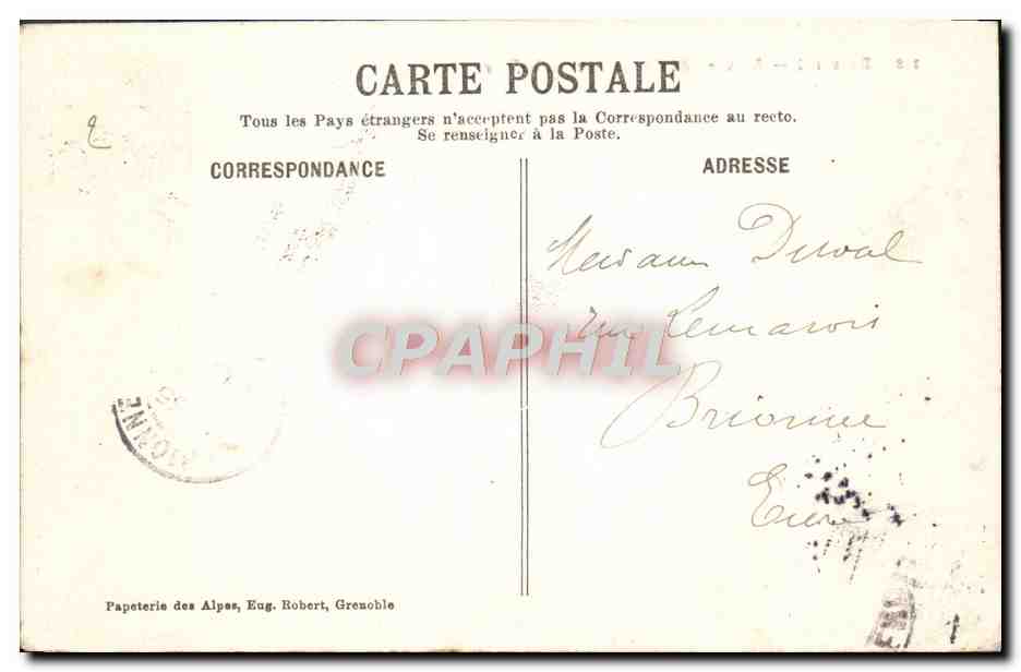 CPA Dauphine Au Bord du Grand Lac de Laffrey — Rückseite
